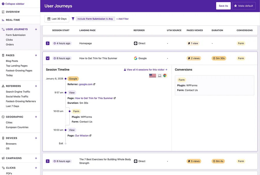 User Journeys Mobile